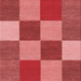 Round Patterned Red Rug, pat777rd