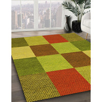 Patterned Mahogany Brown Rug, pat777yw