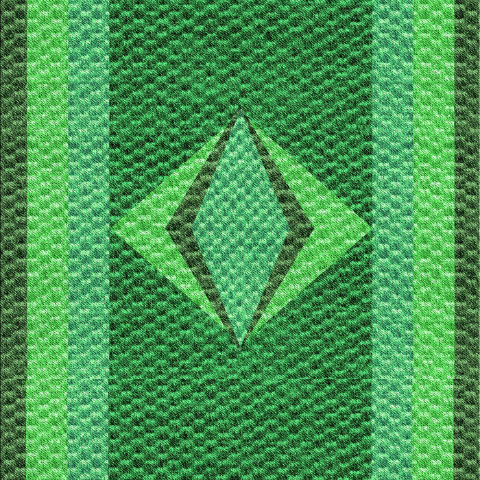 Patterned Green Rug, pat778grn