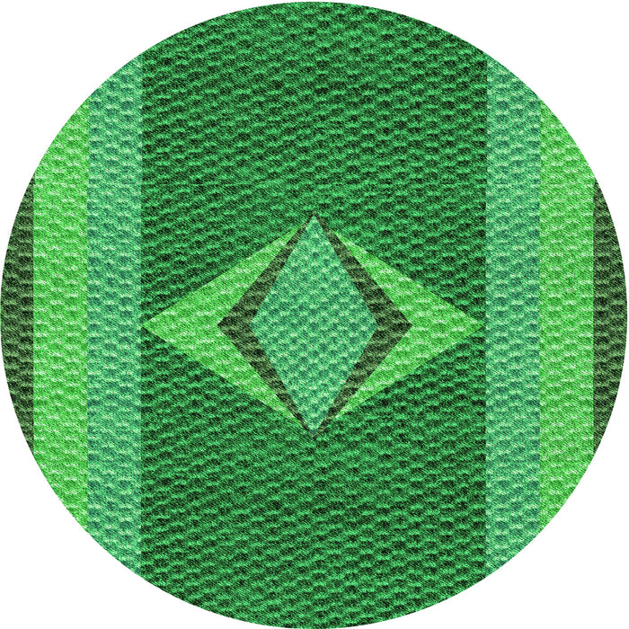 Square Patterned Green Rug, pat778grn
