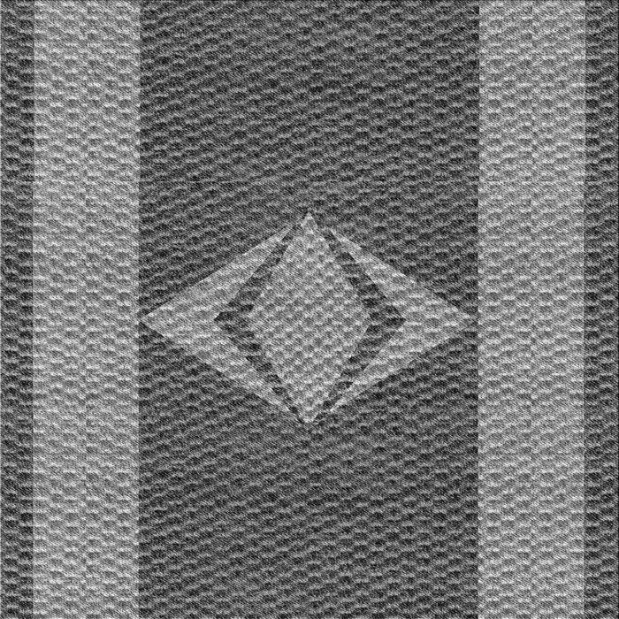 Round Patterned Dark Gray Rug, pat778gry