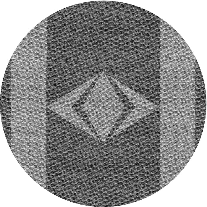 Square Patterned Dark Gray Rug, pat778gry