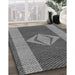 Patterned Dark Gray Rug in Family Room, pat778gry