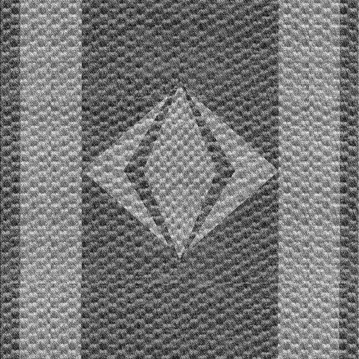 Patterned Dark Gray Rug, pat778gry