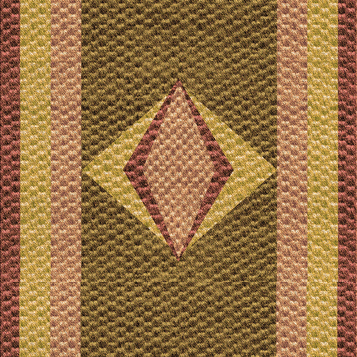 Patterned Saddle Brown Rug, pat778org