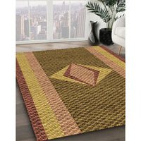 Patterned Saddle Brown Rug, pat778org