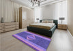 Patterned Amethyst Purple Rug in a Bedroom, pat778pur