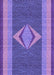 Machine Washable Transitional Amethyst Purple Rug, wshpat778pur