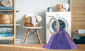 Machine Washable Transitional Amethyst Purple Rug in a Washing Machine, wshpat778pur