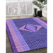 Patterned Amethyst Purple Rug in Family Room, pat778pur