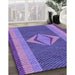 Machine Washable Transitional Amethyst Purple Rug in a Family Room, wshpat778pur
