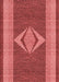 Machine Washable Transitional Red Rug, wshpat778rd