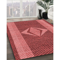 Patterned Red Rug, pat778rd