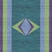 Sideview of Machine Washable Transitional Blue Rug, wshpat778