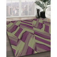 Patterned Khaki Green Rug, pat779brn