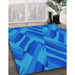 Machine Washable Transitional Blue Orchid Blue Rug in a Family Room, wshpat779lblu