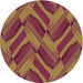 Square Patterned Bright Maroon Red Rug, pat779org