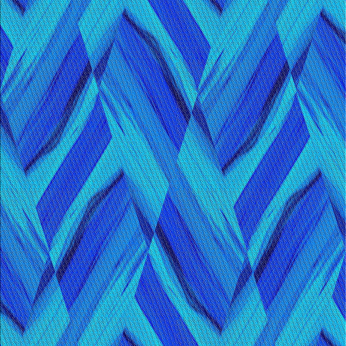 Patterned Deep Sky Blue Novelty Rug, pat779