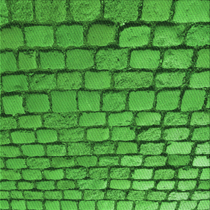 Round Patterned Green Rug, pat780grn