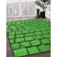 Patterned Green Rug, pat780grn