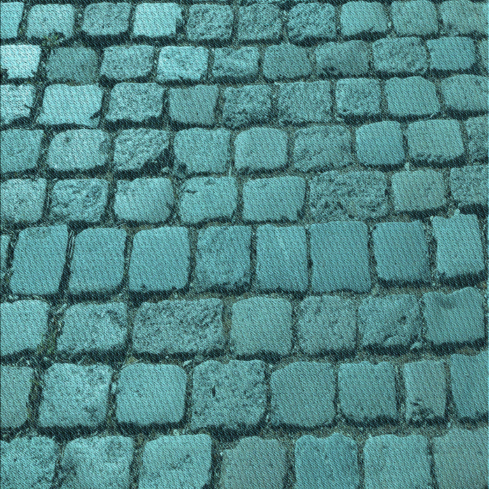 Patterned Turquoise Green Rug, pat780lblu