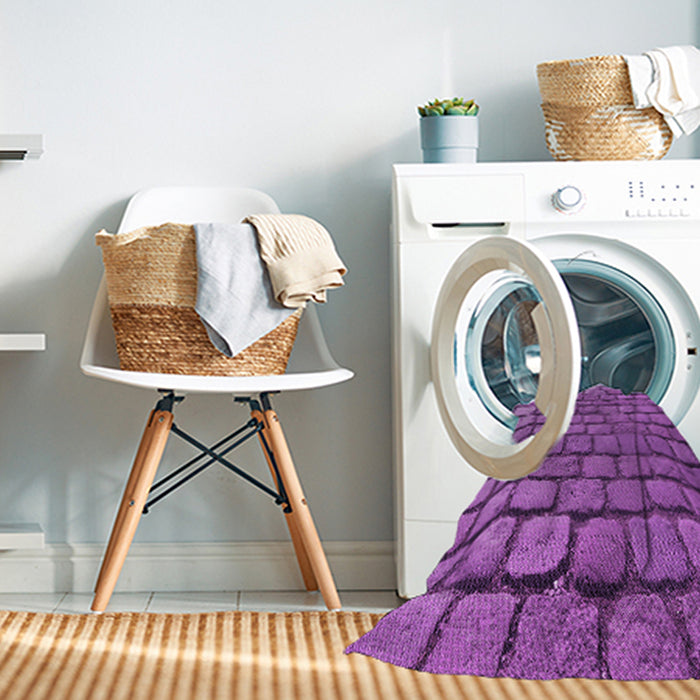 Machine Washable Transitional Dark Orchid Purple Rug in a Washing Machine, wshpat780pur
