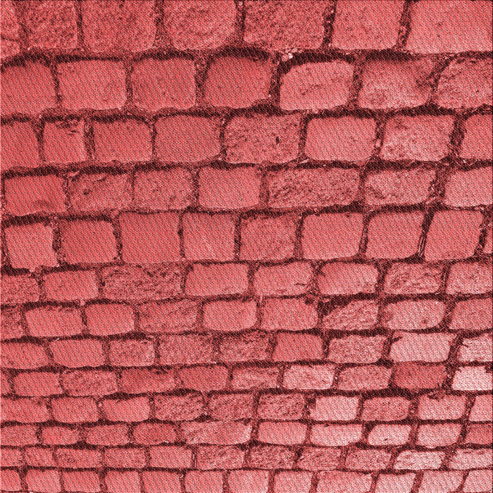 Round Patterned Red Rug, pat780rd