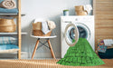 Machine Washable Transitional Neon Green Rug in a Washing Machine, wshpat781grn