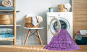 Machine Washable Transitional Purple Rug in a Washing Machine, wshpat781pur