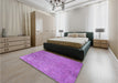 Patterned Purple Rug in a Bedroom, pat781pur