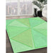 Machine Washable Transitional Green Rug in a Family Room, wshpat782grn