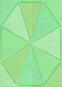 Machine Washable Transitional Green Rug, wshpat782grn