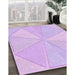 Patterned Violet Purple Rug in Family Room, pat782pur