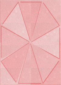 Machine Washable Transitional Pastel Red Pink Rug, wshpat782rd