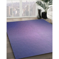 Patterned Deep Periwinkle Purple Rug, pat783blu