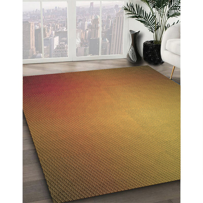 Machine Washable Transitional Caramel Brown Rug in a Family Room, wshpat783brn