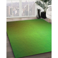 Patterned Seaweed Green Rug, pat783grn