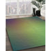 Machine Washable Transitional Green Rug in a Family Room, wshpat783lblu