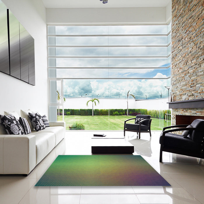 Machine Washable Transitional Green Rug in a Kitchen, wshpat783lblu