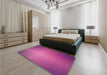 Patterned Neon Pink Rug in a Bedroom, pat783pur