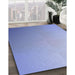 Machine Washable Transitional Jeans Blue Rug in a Family Room, wshpat784blu