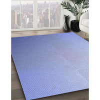 Patterned Jeans Blue Rug, pat784blu