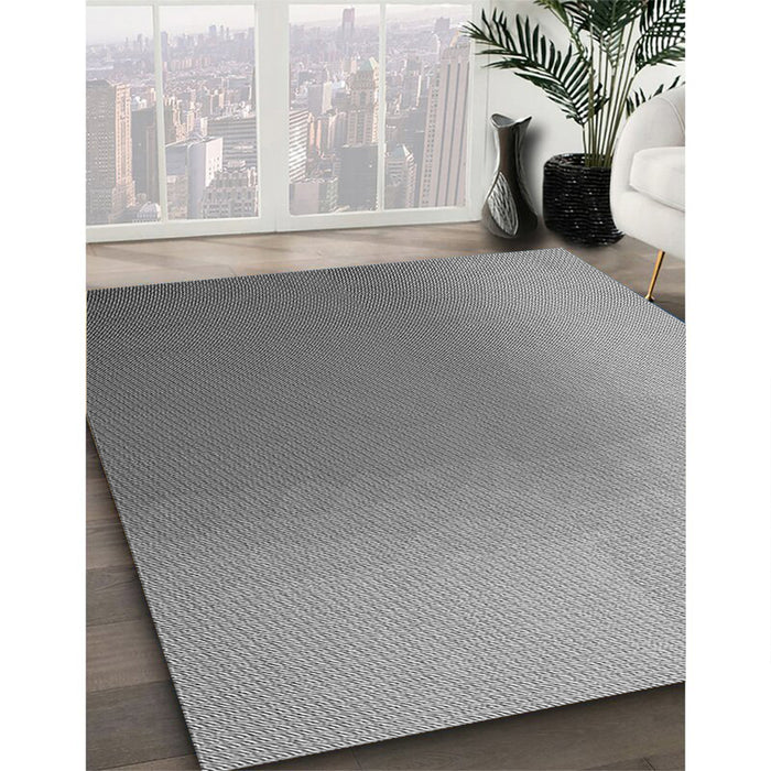 Patterned Cloud Gray Rug in Family Room, pat784gry