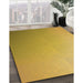 Patterned Saffron Yellow Rug in Family Room, pat784org