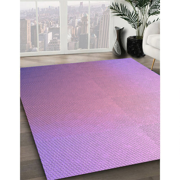 Patterned Violet Purple Rug in Family Room, pat784pur