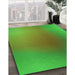 Machine Washable Transitional Dark Lime Green Rug in a Family Room, wshpat785grn