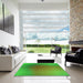Machine Washable Transitional Dark Lime Green Rug in a Kitchen, wshpat785grn