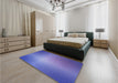 Patterned Light Slate Blue Rug in a Bedroom, pat786blu