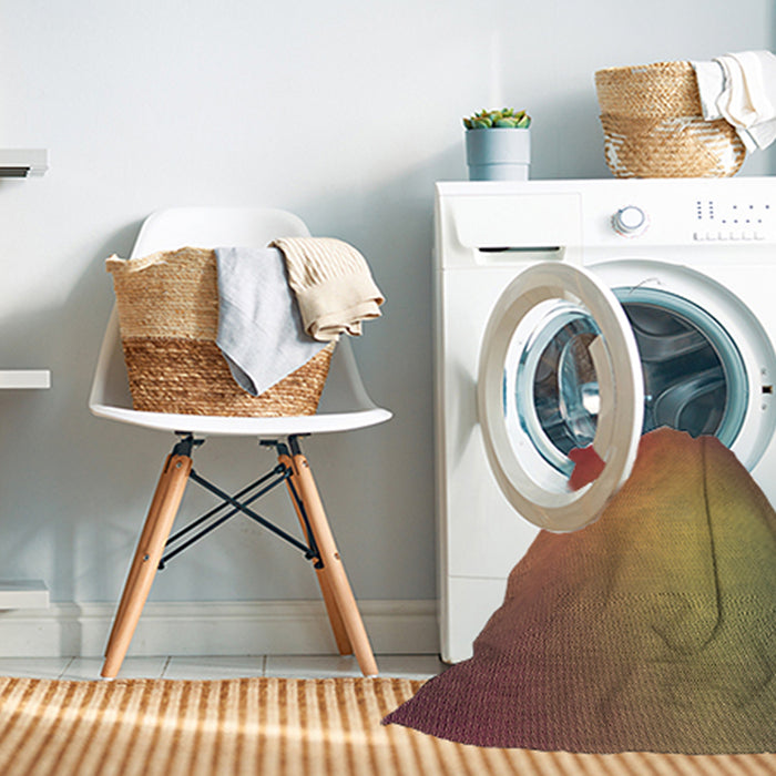 Machine Washable Transitional Red Rug in a Washing Machine, wshpat786brn