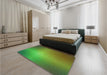Patterned Seaweed Green Rug in a Bedroom, pat786grn